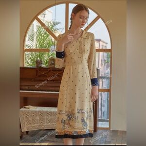 Simply Reggio western style maxi shirt dress